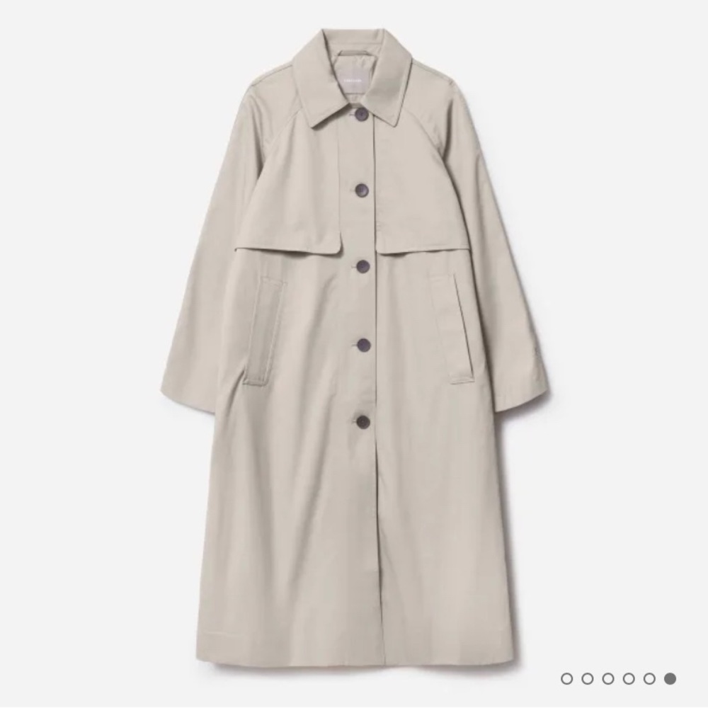 Everlane Long Mac Coat - XXS - Stone